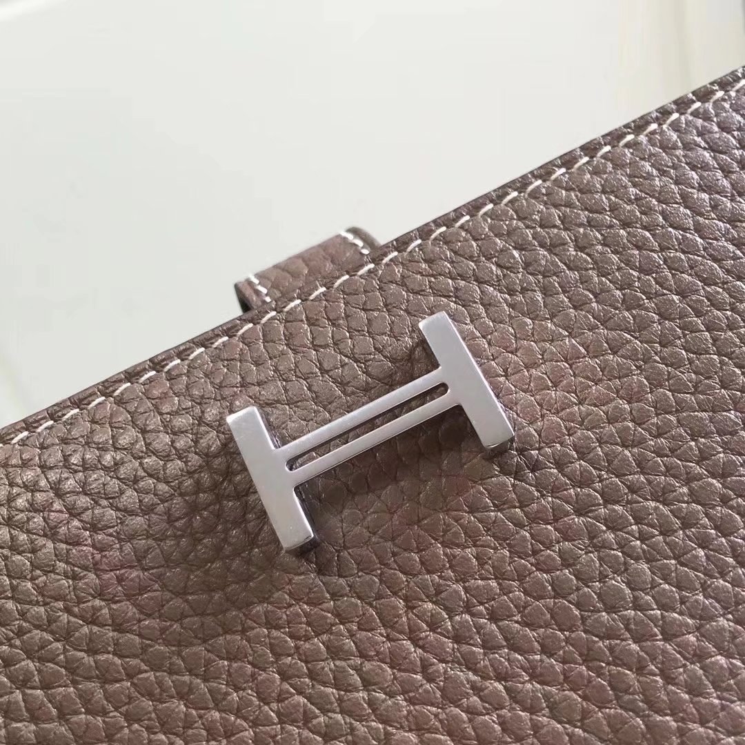 Hermes Bearn Bifold Wallet Togo Leather Khaki